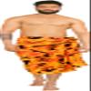 HAPPY BAY Men's Pareo Halloween Costumes Scary Theme Party Swim Trunks Swimwear Cover Up Beach Wrap Sarong for Men One Size Scary Skull, Spooky Orange view 1
