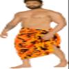 HAPPY BAY Men's Pareo Halloween Costumes Scary Theme Party Swim Trunks Swimwear Cover Up Beach Wrap Sarong for Men One Size Scary Skull, Spooky Orange view 3