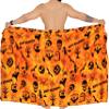 HAPPY BAY Men's Pareo Halloween Costumes Scary Theme Party Swim Trunks Swimwear Cover Up Beach Wrap Sarong for Men One Size Scary Skull, Spooky Orange view 4