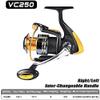 Feiyx Fishing Reels, Interchangeable Left and Right 11+1BB Light Weight and Ultra Smooth for Catfish Musky Bass Pike Saltwater Inshore Surf Fishing Reels (Size : VC250) view 2