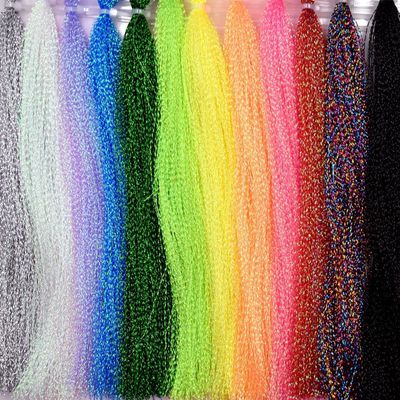 10 Packs Crystal Flash Fly Fishing Line Fly Tying Material for Fishing Lure Dry Flies (12 Packs Set)