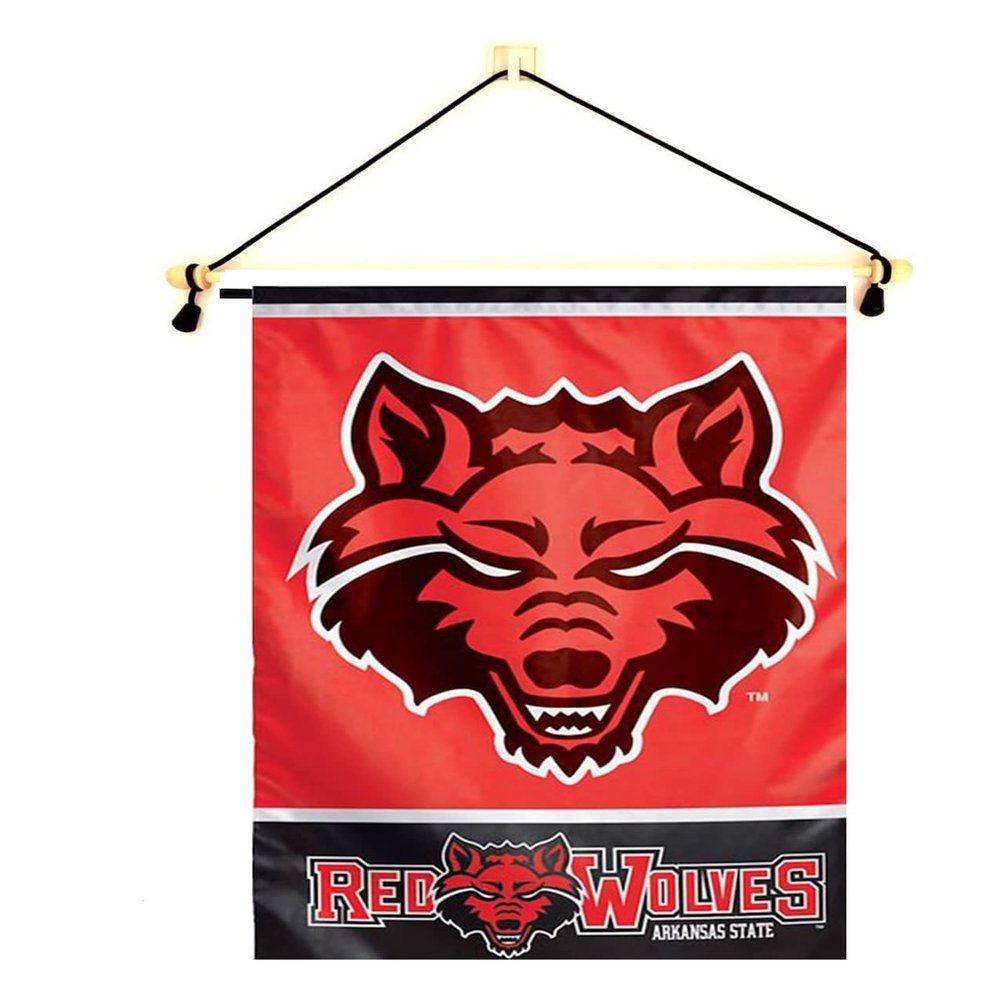 Arkansas State Garden Flag With Banner Pole, 12.5 x 18 inch Flag with 15 inch Banner Pole and Cord, Licensed by Wincraft