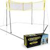 CROSSNET 4-Way Volleyball Net Set with Adjustable Poles Backpack & Official Ball Quick Setup Outdoor Volleyball Game for Adults & Kids 4 Square Volleyball Net for Backyard Beach Yard Lawn & Park Play view 1