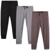 Sweet Hearts Girls Sweatpants - 3 Pack Super Soft Performance Jogger Girls Pants: Made in USA (Sizes 5-18), Size 10-12, Black/Heather Grey/Pink Space Dye view 4