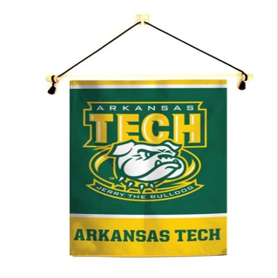 Arkansas Tech Garden Flag With Banner Pole, 12.5 x 18 inch Flag with 15 inch Banner Pole and Cord, Licensed by Wincraft