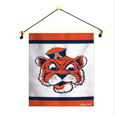Auburn Vault Garden Flag With Banner Pole, 12.5 x 18 inch Flag with 15 inch Banner Pole and Cord, Licensed by Wincraft