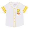 The Simpsons Ladies Baseball Jersey - Lisa, Krusty, Bart and Homer Simpson Mesh Button Down Baseball Jersey (White, Large) view 1