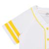 The Simpsons Ladies Baseball Jersey - Lisa, Krusty, Bart and Homer Simpson Mesh Button Down Baseball Jersey (White, Large) view 3