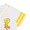 The Simpsons Ladies Baseball Jersey - Lisa, Krusty, Bart and Homer Simpson Mesh Button Down Baseball Jersey (White, Large) view 4