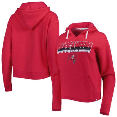 47 Women's Red Tampa Bay Buccaneers Color Rise Kennedy Notch Neck Pullover Hoodie