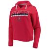 47 Women's Red Tampa Bay Buccaneers Color Rise Kennedy Notch Neck Pullover Hoodie view 2