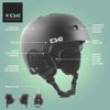 TSG - Gravity Dual Certified Snowboard & Ski Helmet - Hardshell Protection, Tuned, Snug Fit Comfort, Low Fit Coverage, 14 Vents, Adjustable Paddings, Ear Pads, Goggle Lock view 2