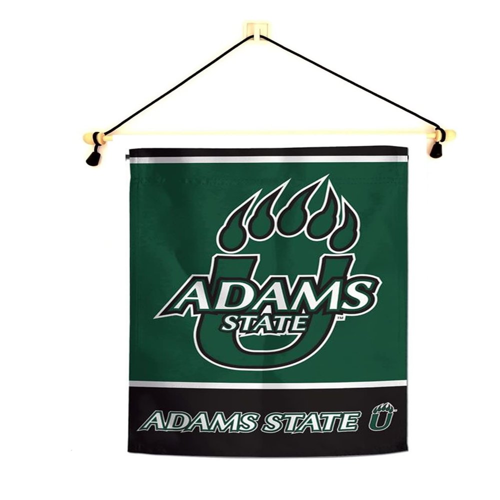 Adams State Garden Flag With Banner Pole, 12.5 x 18 inch Flag with 15 inch Banner Pole and Cord, Licensed by Wincraft