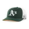 '47 MLB Men's Trucker Snapback Adjustable Hat (Oakland Athletics - Green/Yellow) view 1