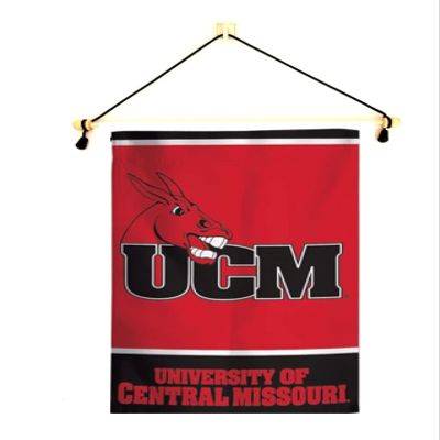 Central Missouri State Garden Flag With Banner Pole, 12.5 x 18 inch Flag with 15 inch Banner Pole and Cord, Licensed by Wincraft