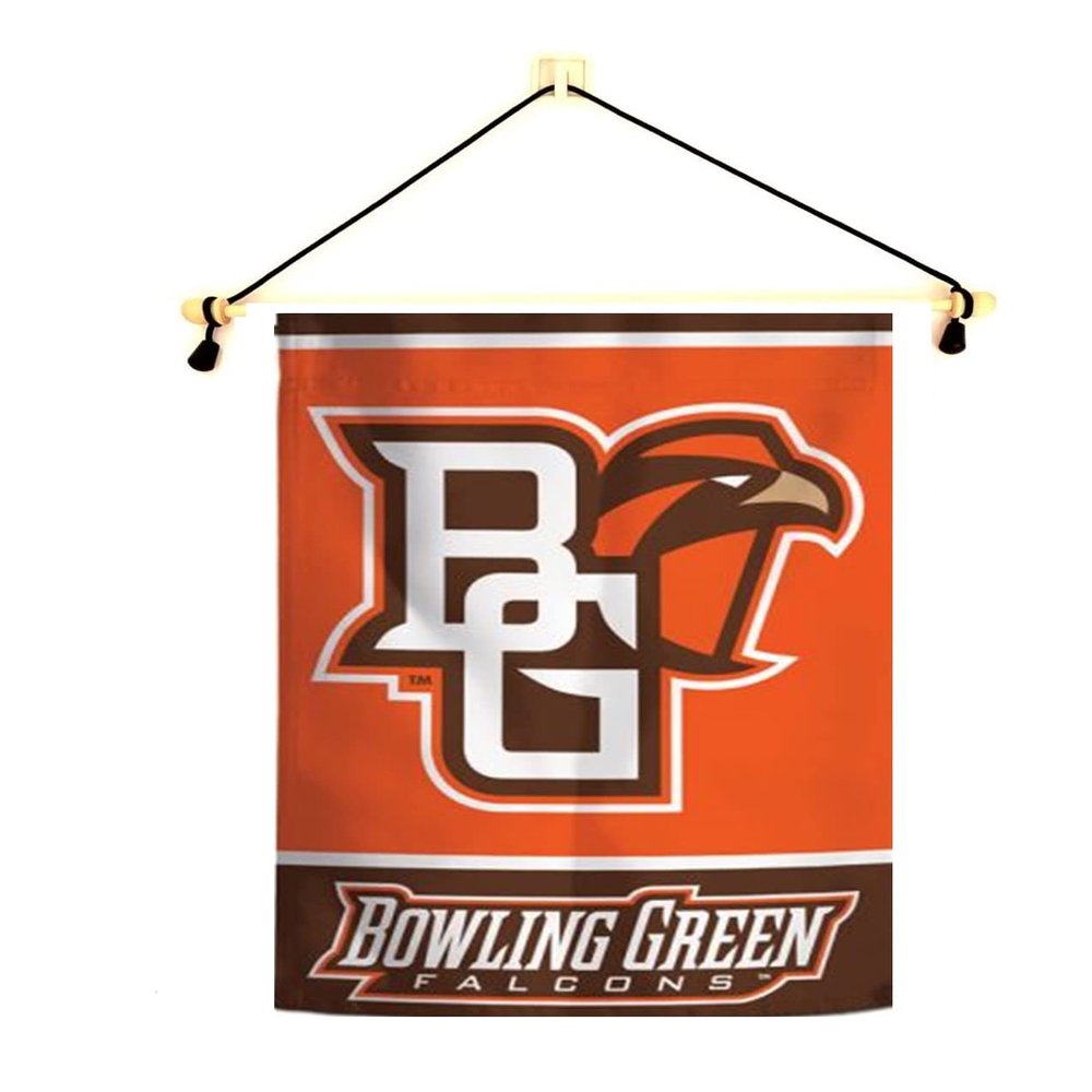 Bowling Green Garden Flag With Banner Pole, 12.5 x 18 inch Flag with 15 inch Banner Pole and Cord, Licensed by Wincraft