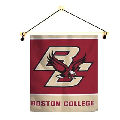 Boston College Garden Flag With Banner Pole, 12.5 x 18 inch Flag with 15 inch Banner Pole and Cord, Licensed by Wincraft