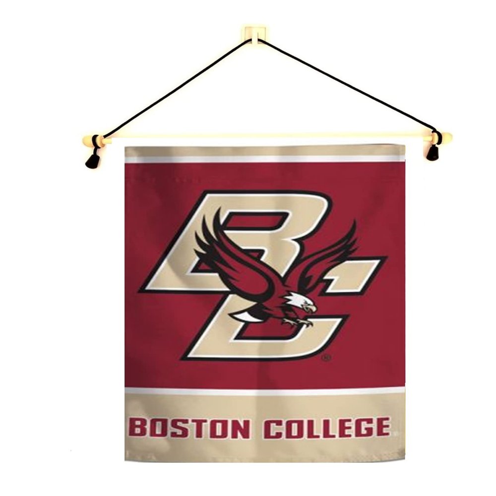 Boston College Garden Flag With Banner Pole, 12.5 x 18 inch Flag with 15 inch Banner Pole and Cord, Licensed by Wincraft