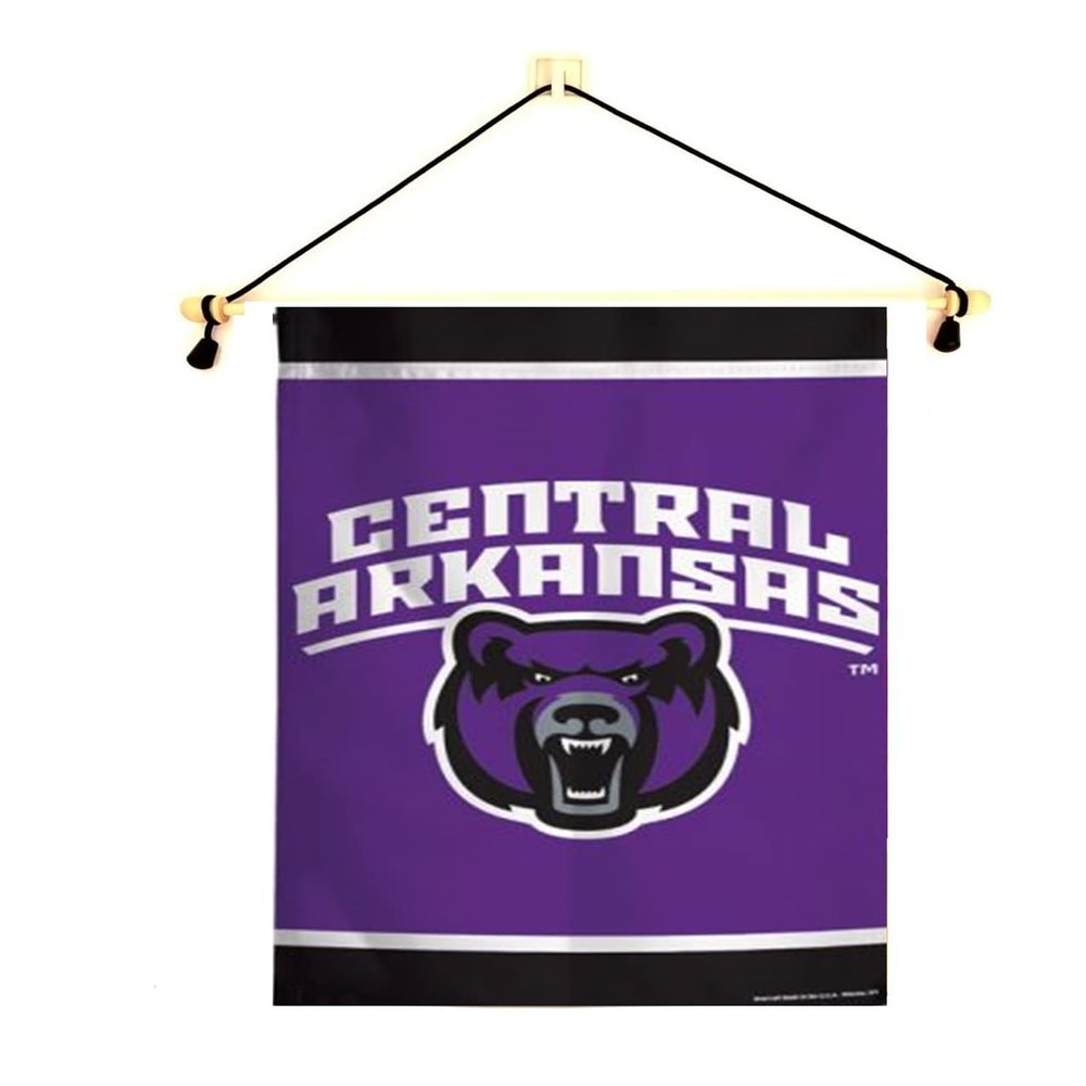 Central Arkansas Garden Flag With Banner Pole, 12.5 x 18 inch Flag with 15 inch Banner Pole and Cord, Licensed by Wincraft