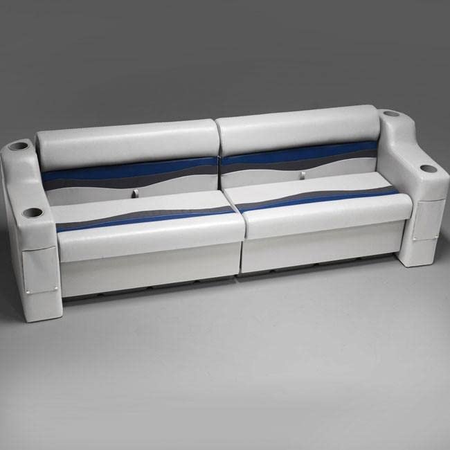 DeckMate Complete 90" Classic Pontoon Rear Seat Group (CRG90) Gray, Blue and Charcoal