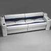 DeckMate Complete 90" Classic Pontoon Rear Seat Group (CRG90) Gray, Blue and Charcoal view 1