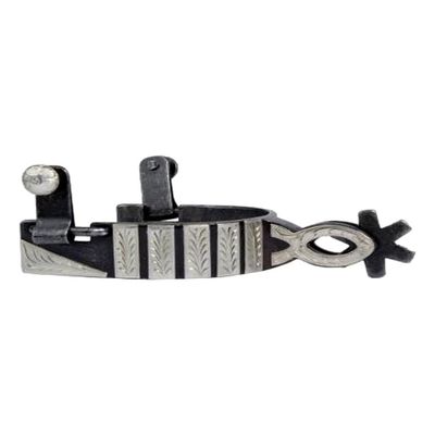 Professional's Choice 1in 6 Point Rowel Silver Bar Spur