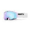 100% NORG HiPER Premium Protective Goggles (White/Green - Mirror Green Lens) view 2