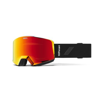 100% NORG HiPER Premium Protective Goggles (Black/Red - Mirror Red Lens)