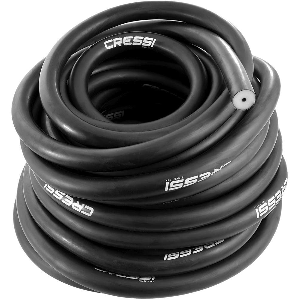 Cressi Band Rubber Tubing 50 ft - 18mm - ID 3.2, Black, 18 mm - ID 3.2 mm, 15 m