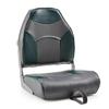 DeckMate Economy High Back Folding Bass Boat Seats Green and Charcoal 2-pack view 1