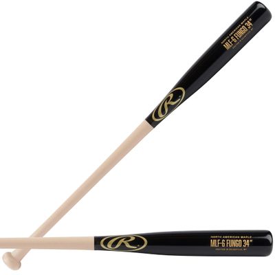 Rawlings | Maple FUNGO Training Bat | Baseball/Softball | 34 | Infield | Natural/Black