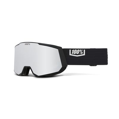 100% SNOWCRAFT XL HiPER Premium Protective Goggles (Black/Silver - Mirror Silver Lens)