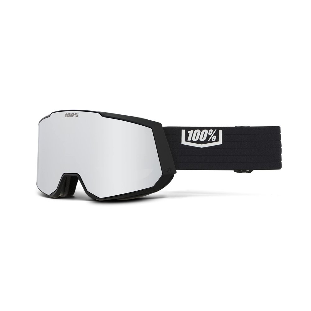 100% SNOWCRAFT XL HiPER Premium Protective Goggles (Black/Silver - Mirror Silver Lens)
