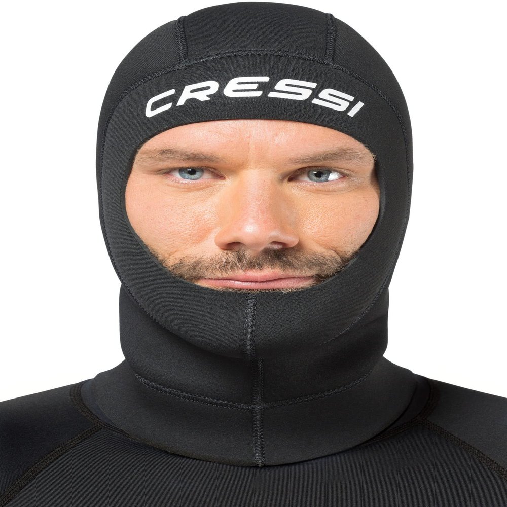 Cressi Solo Hood 3mm, Black/Black, XL
