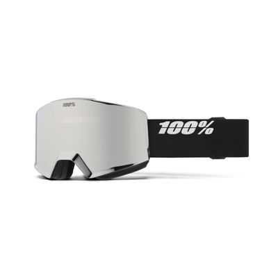 100% NORG HiPER Premium Protective Goggles (Black/Silver - Mirror Silver Lens)