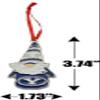 BYU Cougars (Brigham Young University) Gnome Metal Christmas Ornament view 2
