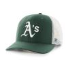 47 MLB Team Color Primary Logo Mesh Trucker Snapback Adjustable Hat Cap, Adult One Size Fits All - Oakland Athletics Green view 1