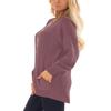 KUOTAI Long Sleeve Shirts for Women Casual Crew Neck Blouses Tunic Tops with Pocket(Mauve, XX-Large) view 2