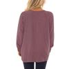 KUOTAI Long Sleeve Shirts for Women Casual Crew Neck Blouses Tunic Tops with Pocket(Mauve, XX-Large) view 3