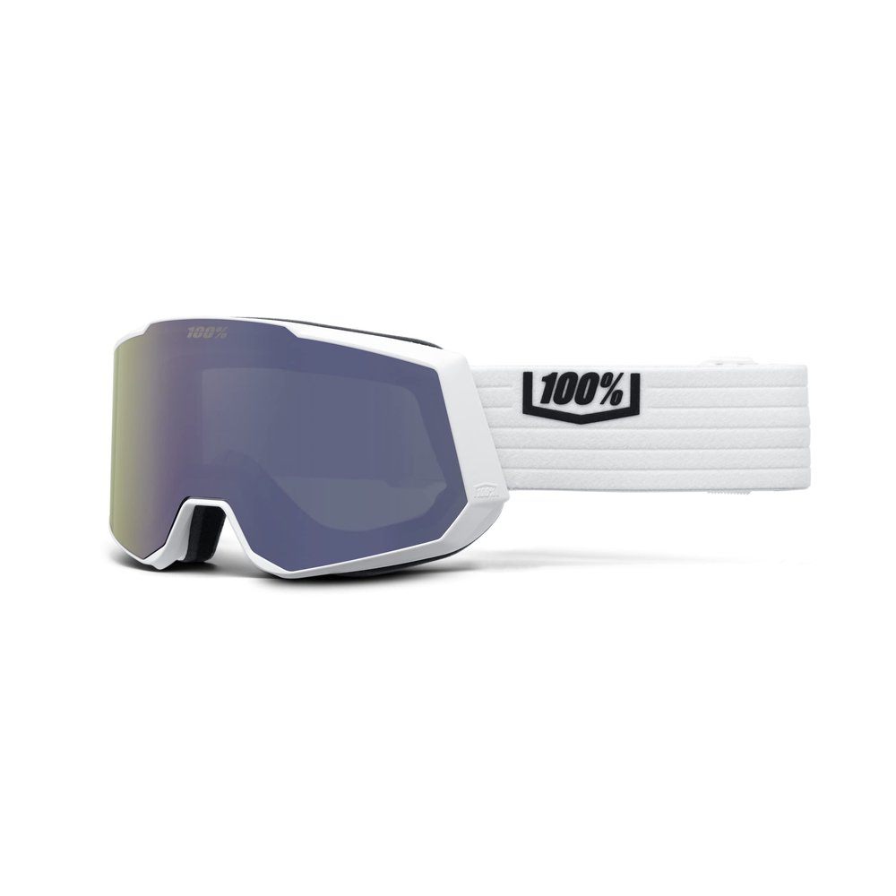 100% SNOWCRAFT XL HiPER Premium Protective Goggles (White/White - Mirror White Lens)