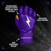 BRUCE BOLT Original Series Long Cuff Purple Batting Glove - Purple XLarge view 2
