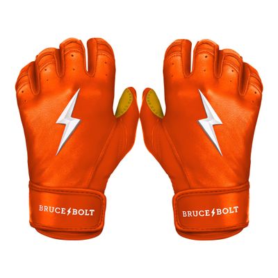 BRUCE BOLT Original Series Short Cuff Orange Batting Glove - Orange XXLarge