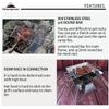 CAMPINGMOON 304 Stainless Steel Cooking Grates for Camping Stove Grill Campfire Open Fire (L 15.7 x W 5.1 Cooking grate MTG-D view 3