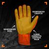 BRUCE BOLT Original Series Long Cuff Orange Batting Glove - Orange Small view 3