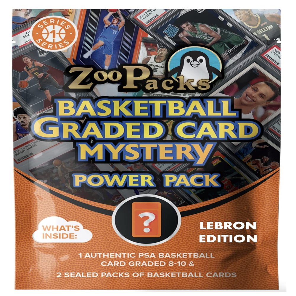 Lebron James PSA Graded Card Mystery Power Pack - 1 PSA Graded Lebron James Card and 2 Packs of Basketball Cards Per Pack - Amazon Exclusive