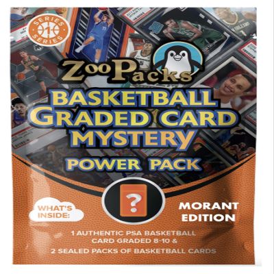 Ja Morant PSA Graded Card Mystery Power Pack - 1 PSA Graded Ja Morant Card and 2 Packs of Basketball Cards Per Pack - Amazon Exclusive