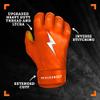 BRUCE BOLT Original Series Short Cuff Orange Batting Glove - Orange XLarge view 2
