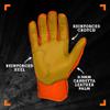 BRUCE BOLT Original Series Short Cuff Orange Batting Glove - Orange Medium view 3