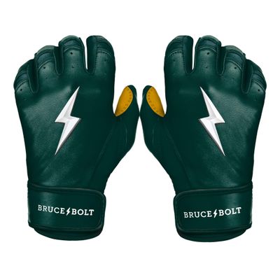BRUCE BOLT Original Series Short Cuff Green Batting Glove - Green Medium