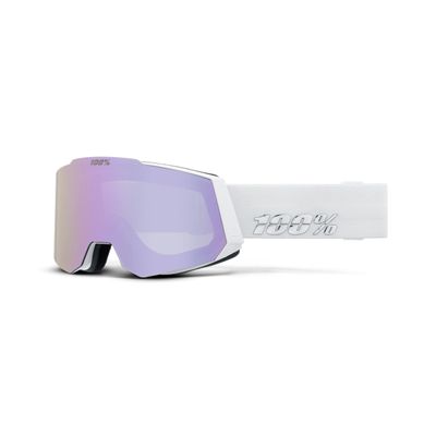 100% SNOWCRAFT HiPER Premium Protective Goggles (White/Lavender - Mirror Lavender Lens)